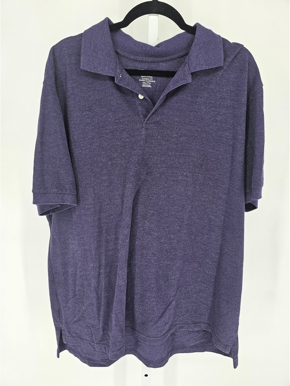 Merona Mens Sz XXl The Ultimate Polo Short Sleeve Shirt Dark Purple